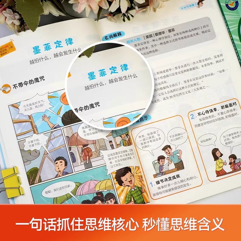 [全2册]不可不知的100个世界精英思维 [正版]不可不知的100个世界精英思维漫画版全套2册 青少年逻辑思维成长故事书高清大图