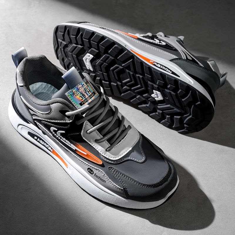 La Chessiers户外男鞋秋冬季新款透气运动休闲板鞋子男阿甘鞋百搭老爹潮鞋图片