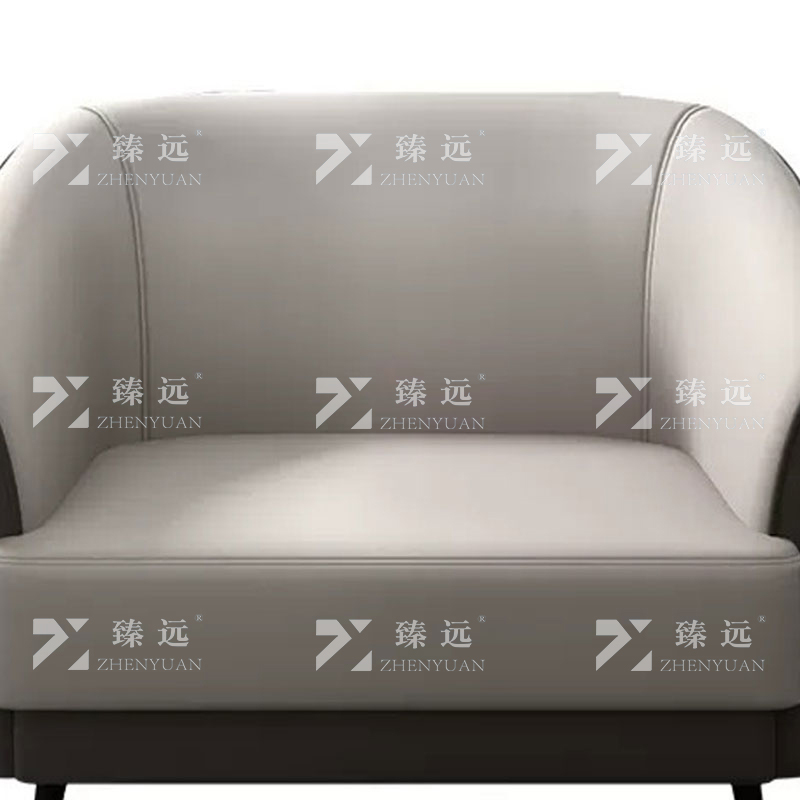 臻远ZYJJ-80320 简约现代商务会客洽谈公司接待沙发西皮单人位