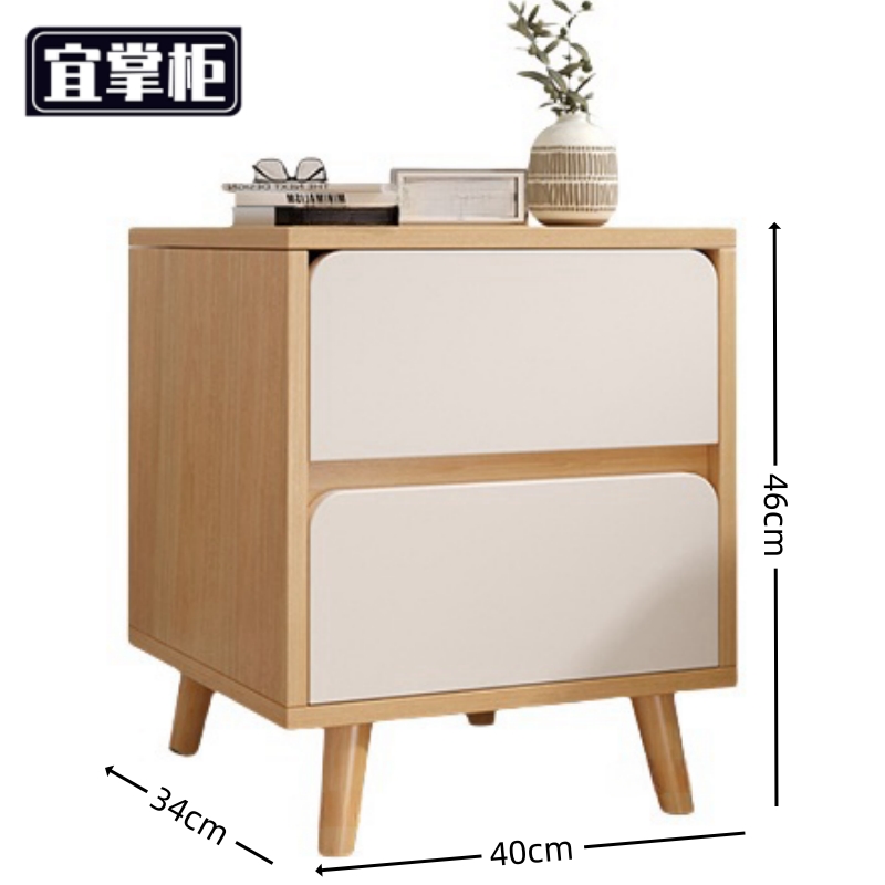 宜掌柜木质 床头柜高清大图