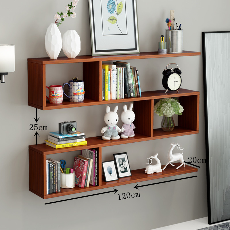 创意隔板墙上置物架闪电客壁挂墙壁书架书柜储物架壁柜吊书柜装饰格子