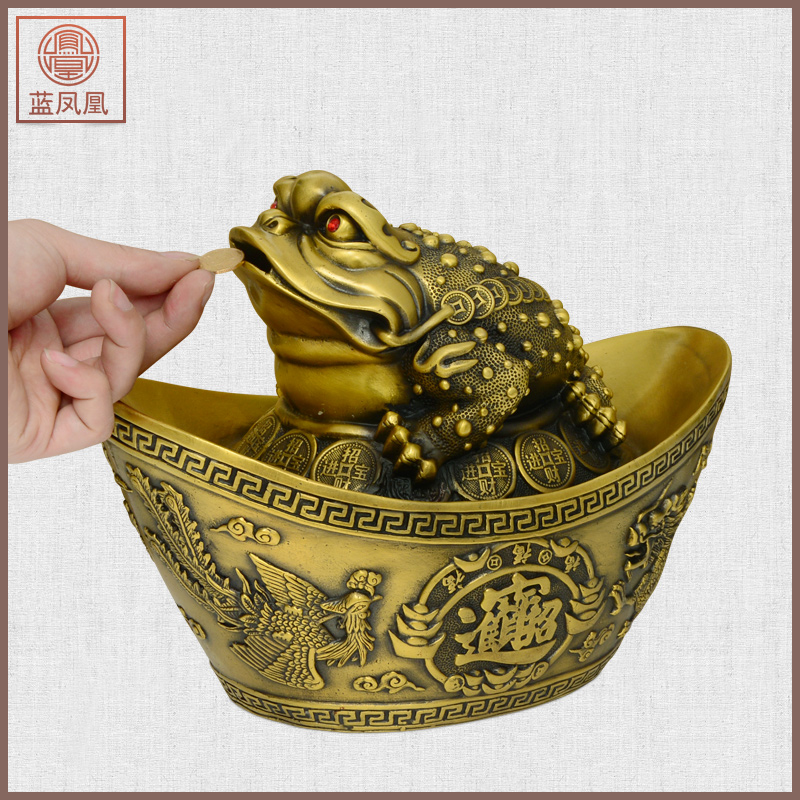 家柏饰(CORATED)铜元宝铜实心金客厅供小元宝金万两 小号黄金万两元宝高清大图