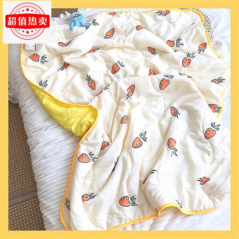 夏被卡通儿童空调被幼儿园专用午休被办公室宿舍单人薄被子高清大图