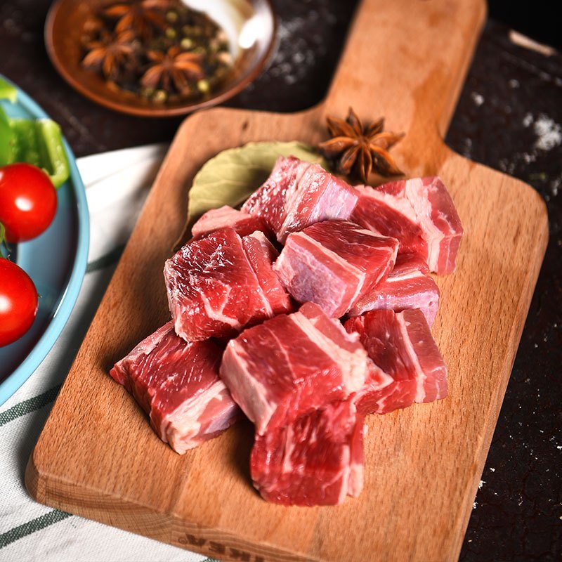 伊赛(yisai)澳洲精品牛腩块*1袋装 800g 速冻牛肉