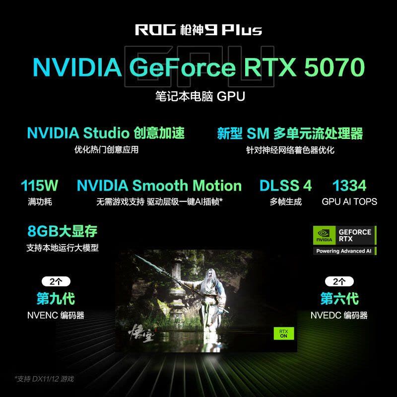 华硕(ASUS)ROG枪神9 Plus 酷睿U9 18英寸 游戏笔记本电脑 定制(Ultra9 275HX RTX5070 32G 2T 2.5K 240Hz MiniLED)图片