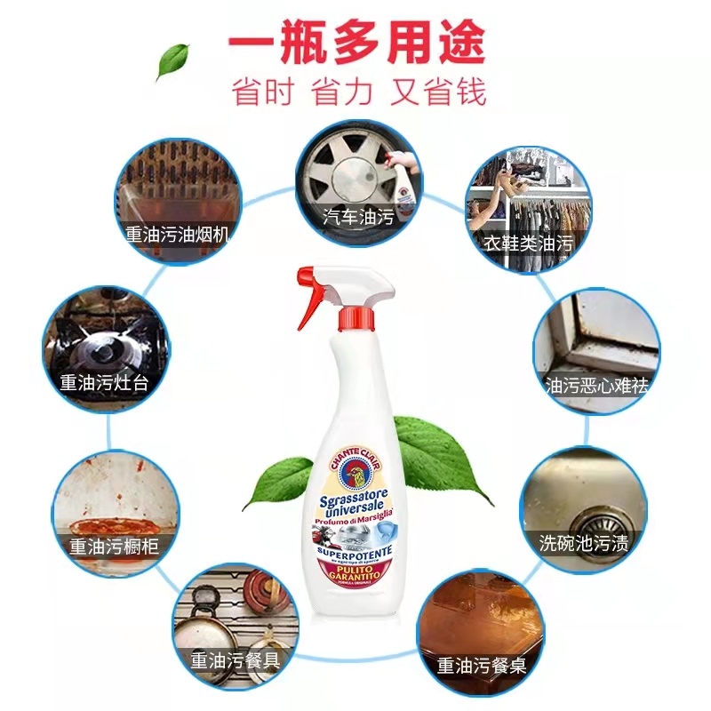 大公鸡管家(CHANTECLAIR) 多功能厨房重油污清洁剂油污净 625ml*2瓶装(1瓶正装1瓶替换装)