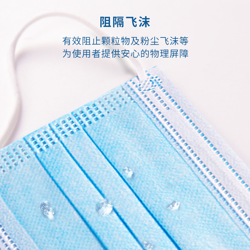 云南白药一次性医疗口罩60只装 三层正品正规医用外科官方旗舰店不勒耳朵高清大图