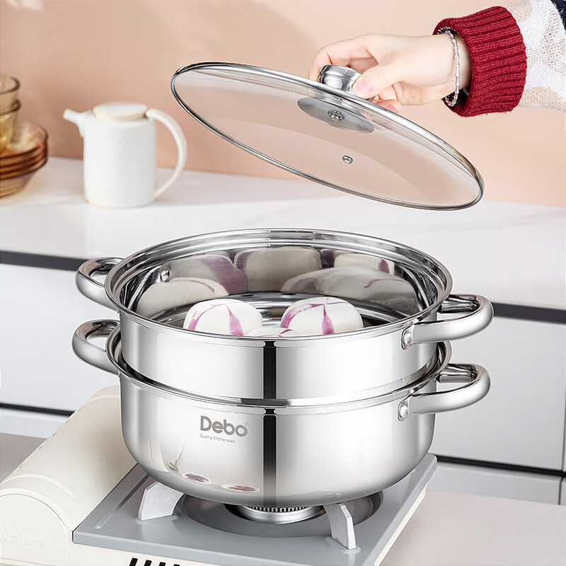 德铂(Debo)罗森 304不锈钢汤蒸锅 DEP-DS395 28cm / 个高清大图