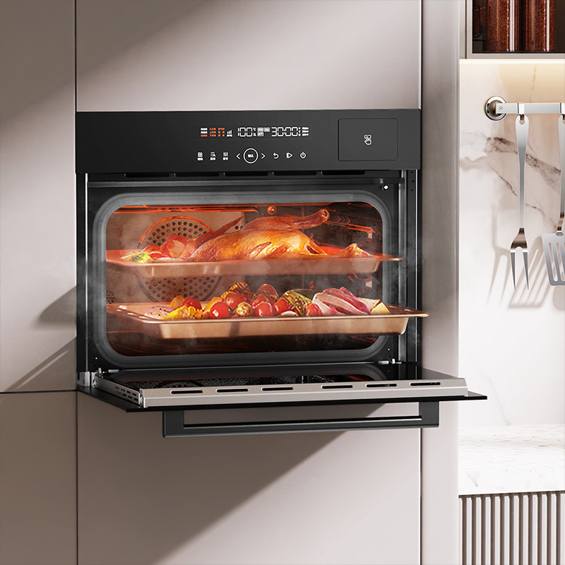 华帝(vatti)50l大容量嵌入式蒸烤箱一体机 多功能蒸烤箱智能烘烤搪瓷