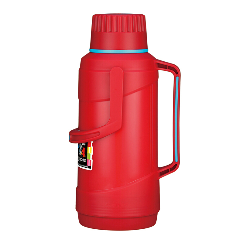 2l时尚家用保温瓶玻璃内胆暖水瓶暖心红 两个装