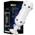久爱飞机杯男用自慰器具処女双通道全自动夹吸情趣性用品男性玩具震动免提充电 白色手动款+4礼润滑油+加温棒+安全套+湿巾