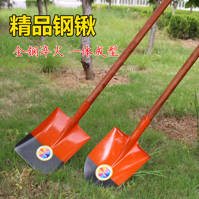 规格[铲头23*30cm 全长140cm 5把装]不锈钢方头铁楸 长柄园林铲 户外农用铁锹 松土工具