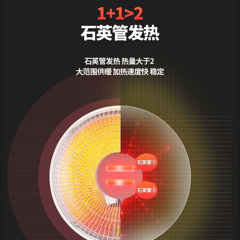 扬子小太阳取暖器NSB-60 迷你家用节能烤火器电暖气电热扇速热暖风机烤火炉