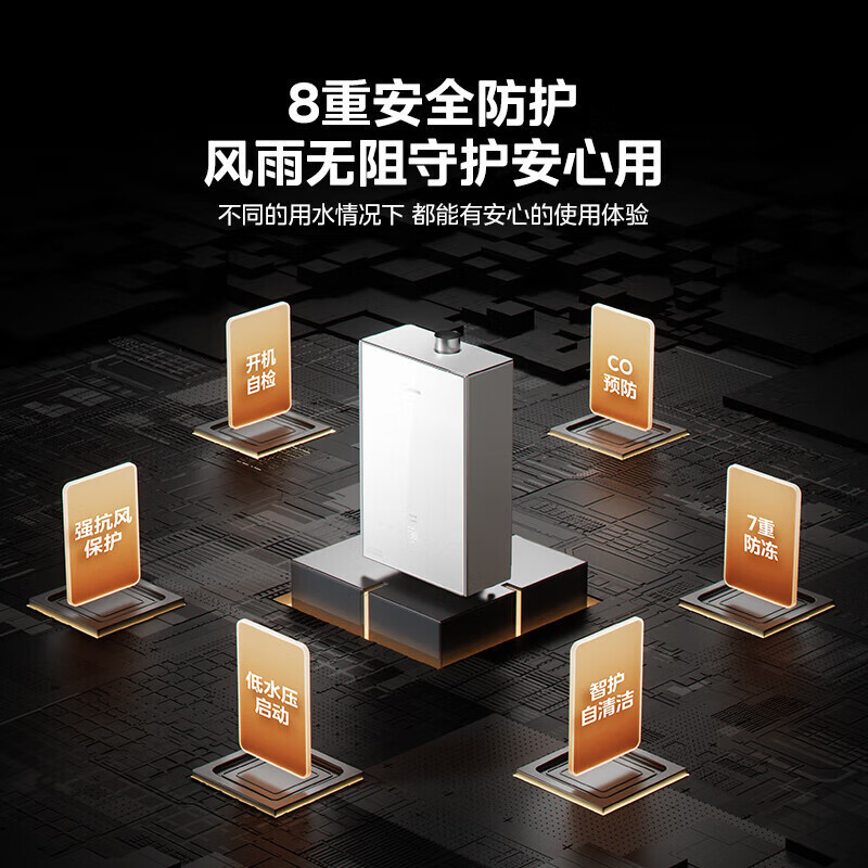 美的(Midea)16升燃气热水器天然气家用智控增压恒温水伺服JSQ30-MK6A Ultra高清大图