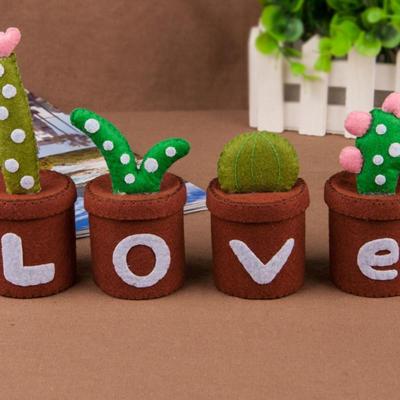 不织布手工diy材料包仿真花束摆件成人手工制作diy香气满满盆栽花love