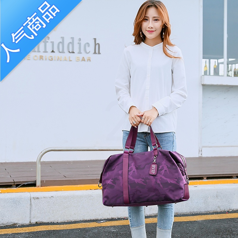 封后旅行包包女 短途手提行李包袋大容量旅游包轻便韩版登机包健身轻高清大图