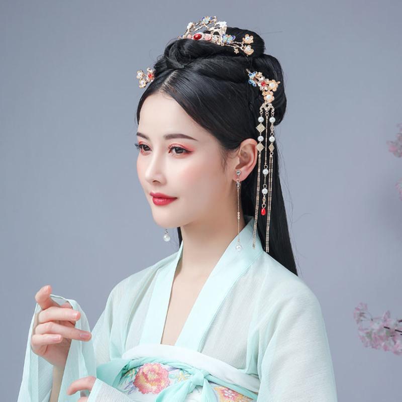 汉服头饰发簪古风簪子流苏步摇盘发超仙古装发饰发钗全套配饰品女 即