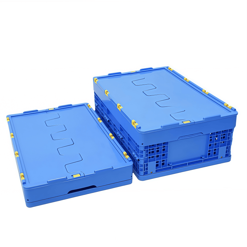 义尊 折叠周转筐带盖 60*40*21cm 个高清大图