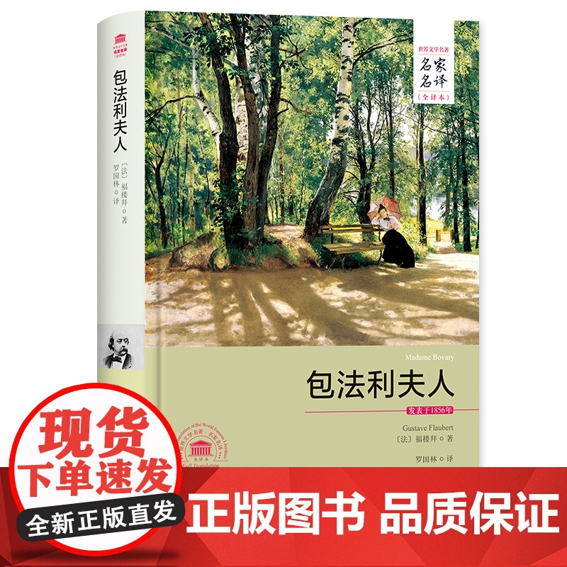 [央视网]包法利夫人 名家名译全译本 硬壳精装 福楼拜 全集原版原著中文版完整版 外国文学世界名著小说青少年读物 3D高清大图