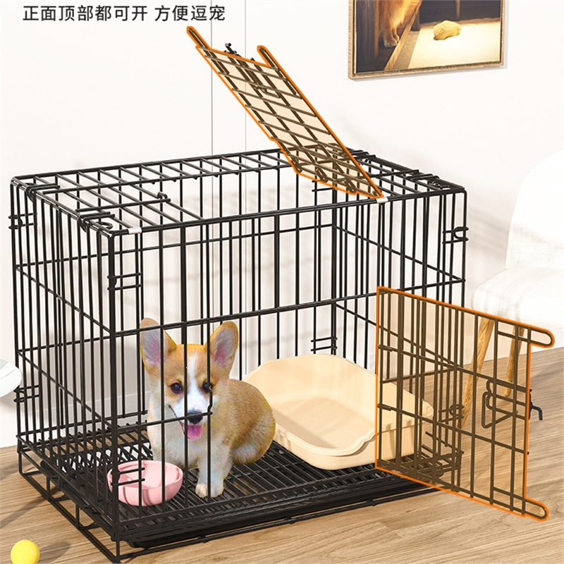 米妮狗笼子中型犬小型泰迪比熊博美家用室内猫笼狗窝带厕所宠物笼别墅