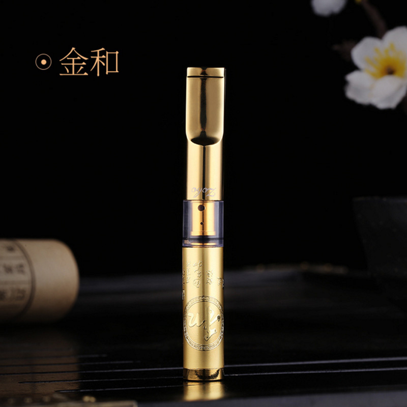zobo正牌烟嘴循环型可清洗拉杆过滤器男女细烟净烟器香菸烟具礼品 金和