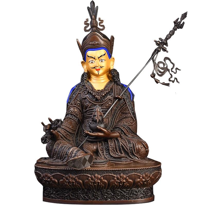 家柏饰(CORATED)莲花生大士佛像 莲花生大师佛像摆件尼泊尔工艺开脸画脸高清大图