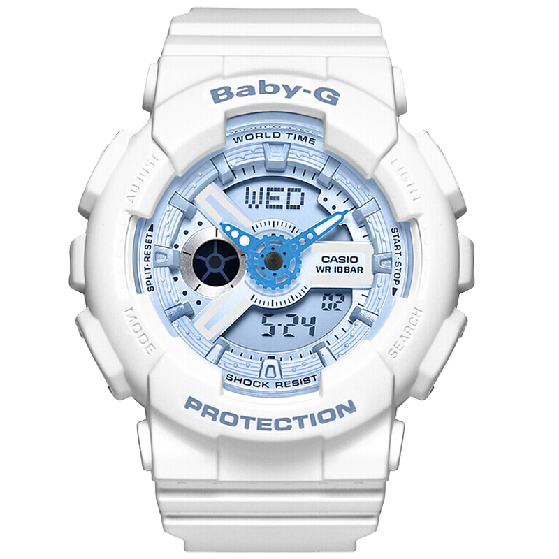 卡西欧(CASIO)手表 BABY-G系列时尚防水潮流多功能双显运动女表