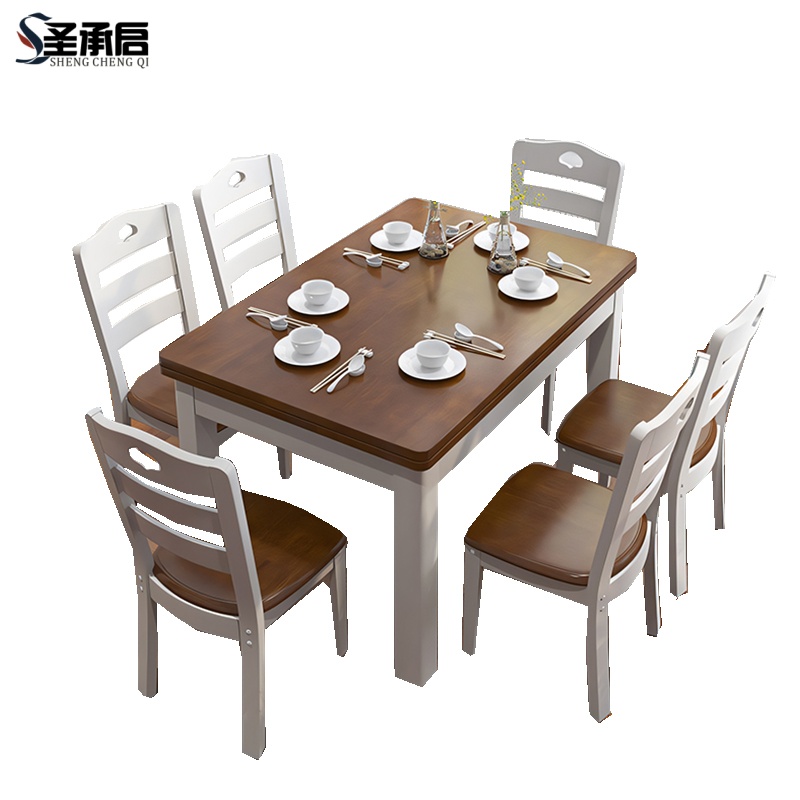 圣承启组合餐桌单桌1m张高清大图
