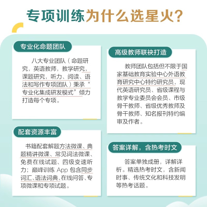 词汇与语法 中考 初中通用 [正版]星火英语初中七八九年级中考完形填空与阅读理解巅峰训练初一初二初三英语词汇听力专项组合