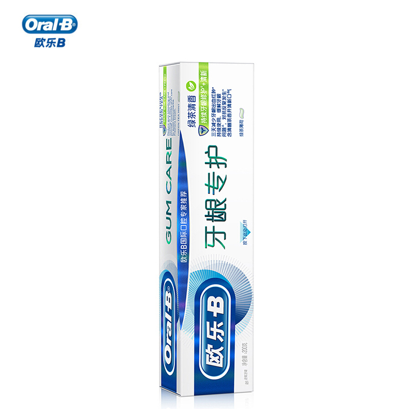 欧乐B(Oral B) 牙龈专护 绿茶持久清新修护 牙膏 200g (单位:支)