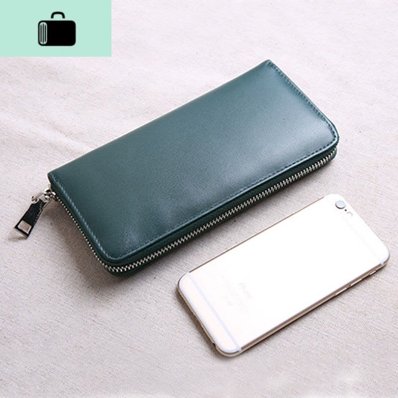 2020新款钱包女长款拉链皮大容量简约韩版女士钱夹牛皮手拿包NEW LAKE图片