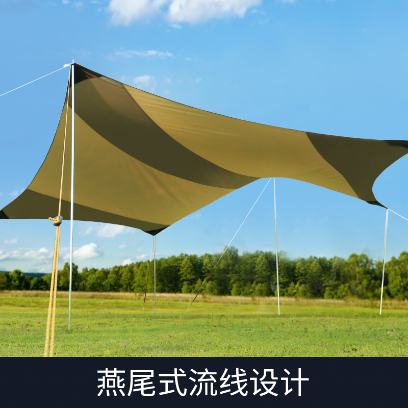 公狼天幕户外帐篷车棚遮阳棚雨棚凉棚防晒野营遮阳布沙滩高清大图
