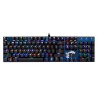 微星(MSI)GK50 机械键盘 红轴 有线 游戏办公键盘 104键 RGB键盘 吃鸡键盘 深海蓝