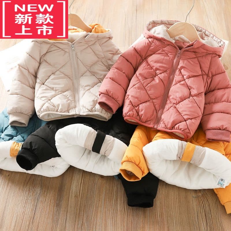 可莉允宝宝连帽棉服2022冬装新款男童女童装儿童外套xn-0213图片