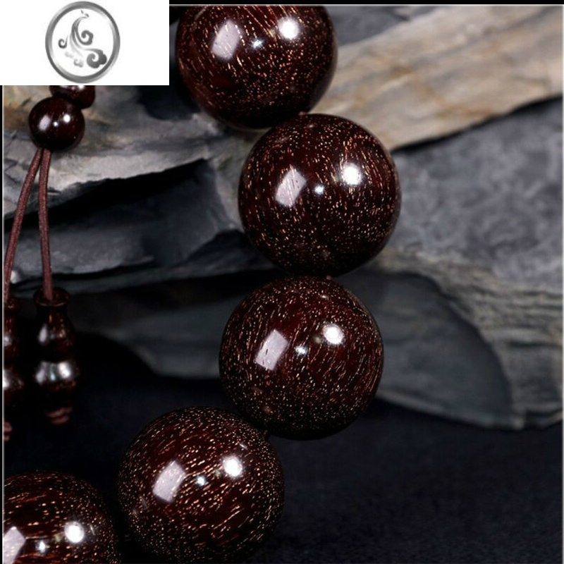 jimi印度小叶紫檀满金星手串20珠男女手链木质手持108颗念珠文玩手串