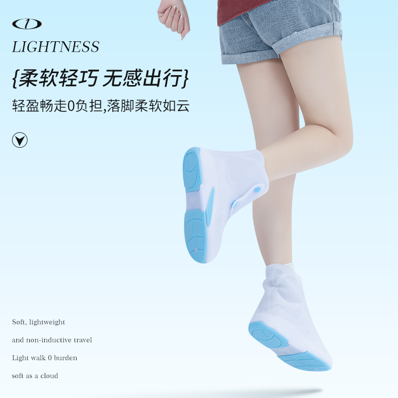 正雨雨鞋女款防雨鞋套秋冬防水防滑外穿加厚耐磨硅胶雨天脚鞋套高清大图