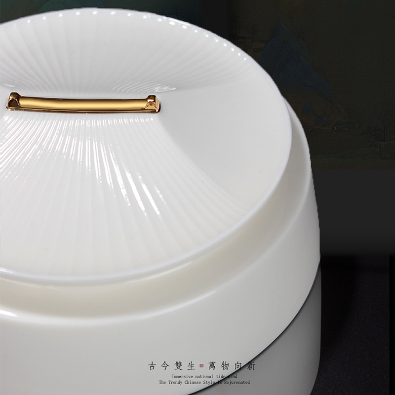 仟信烟灰缸创意国潮摆件高档家用办公室客厅新中式防风带盖烟灰缸