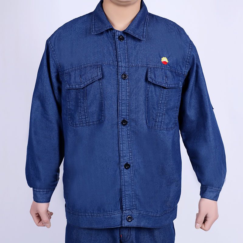 无石油标牛仔套装16584a中国石油劳保工作服夏季焊工套装中石油牛仔