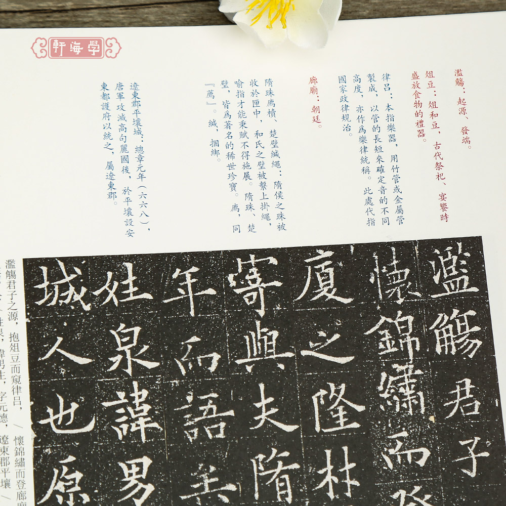 [正版]学海轩泉男生墓志中国碑帖名品二编29繁体旁注释文历代集评楷书毛笔书法字帖临摹练古帖上海书画出版社高清大图