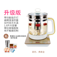 养生壶家用多功能全自动玻璃法耐(FANAI)花茶壶黑茶壶煮茶器煲电热烧水壶 典雅金带滤网(升级版)