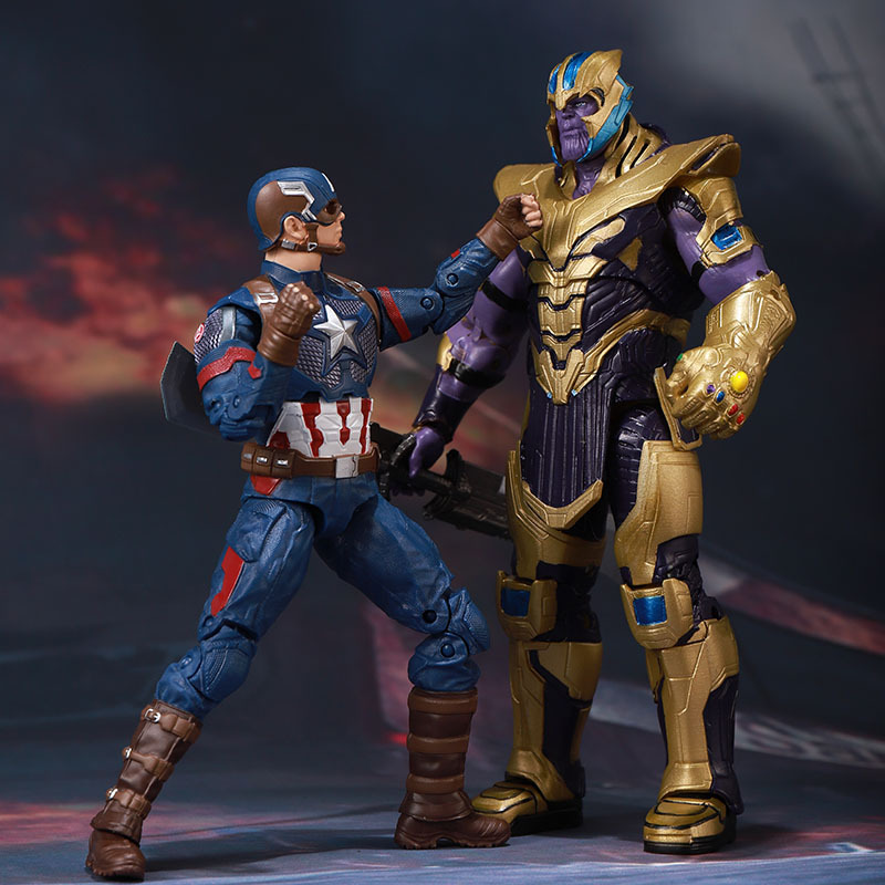 中动漫威玩具复仇者联盟手办可动公仔惊奇美国队长雷神钢铁侠人偶