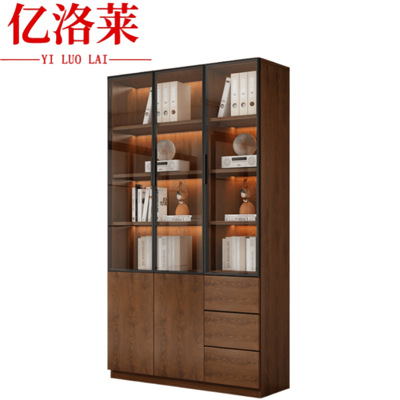 亿洛莱 落地书柜 120*32*200cm 个高清大图