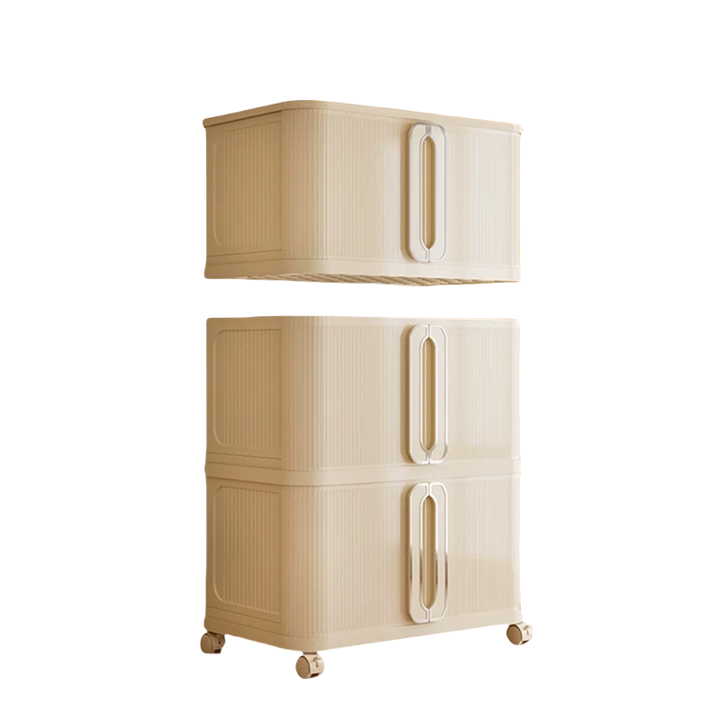 酷美智悦 带轮子可折叠收纳柜4层66*39*140cm KM-BH549 个高清大图