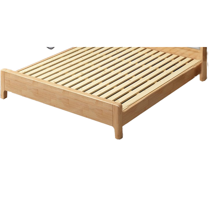 铭羽洋实木床120cm+5cm床垫套高清大图