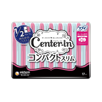 unicharm 尤妮佳 CENTER-IN无香型日用棉柔超薄护翼卫生巾 24cm 17片装