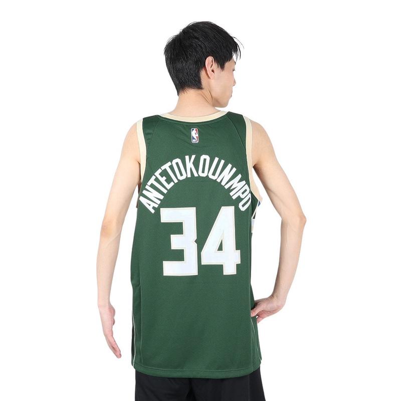 Nike男士NBA密尔沃基雄鹿队速干透气篮球训练运动背心高清大图