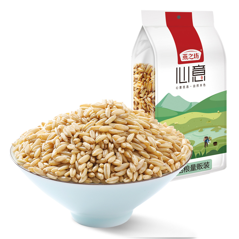 燕之坊 燕麦仁1kg六面体量贩 全麦米燕麦米五谷杂粮量贩装