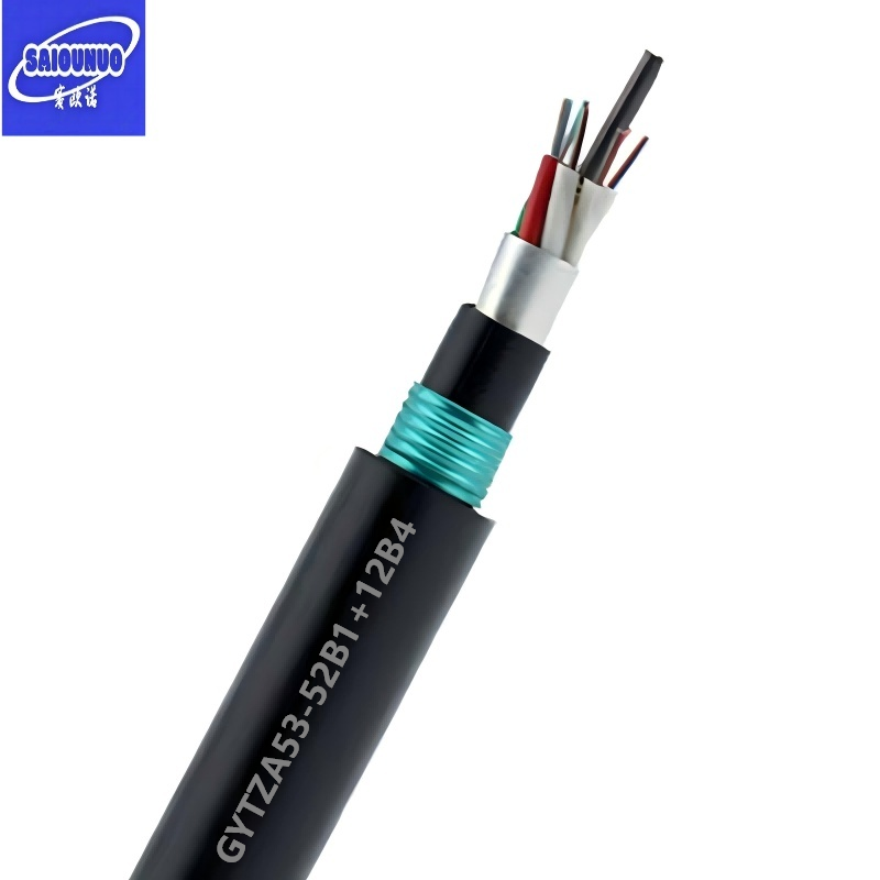 重铠混合光缆 GYTZA53-52B1+12B4 米
