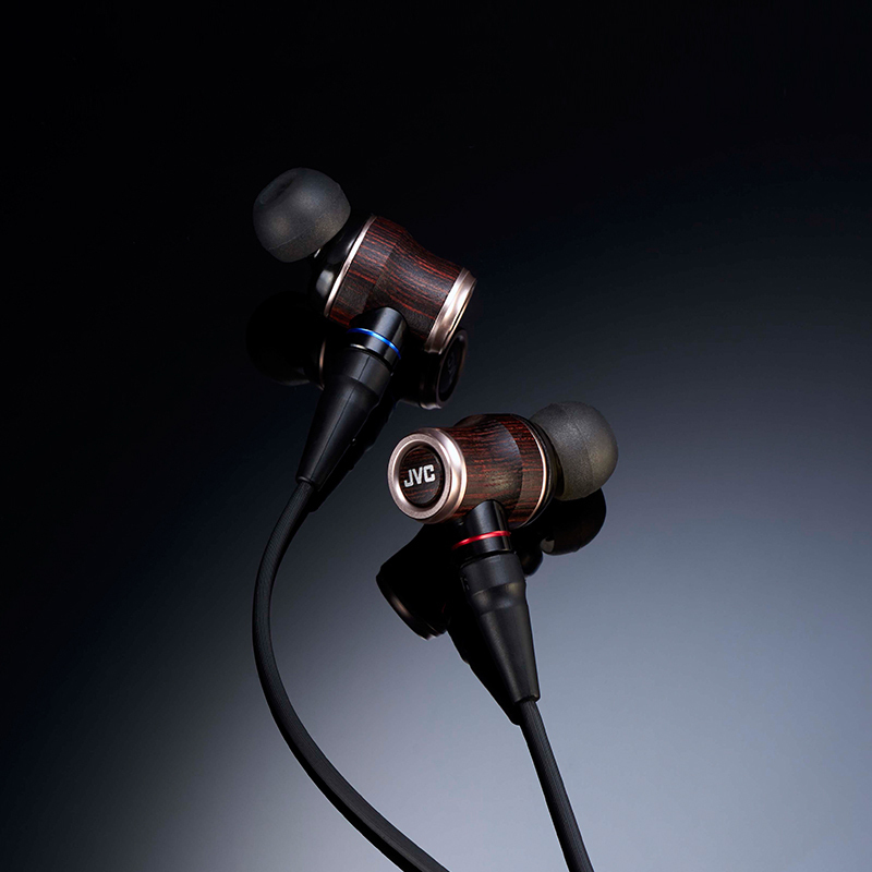 jvc杰伟世hafw002木振膜高解析入耳式hifi发烧级女毒人声耳机