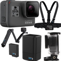 GoPro HERO 6 Black运动摄像机 ( 含滑雪专业版套包) 4K视频 裸机10米防水 智能语音控制